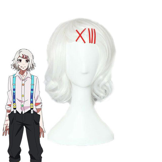 anime tokyo ghoul juzo suzuya short white cosplay wigs