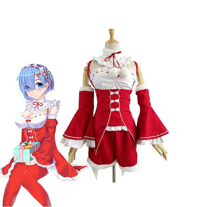anime re zero starting life in another world rem christmas cosplay costume