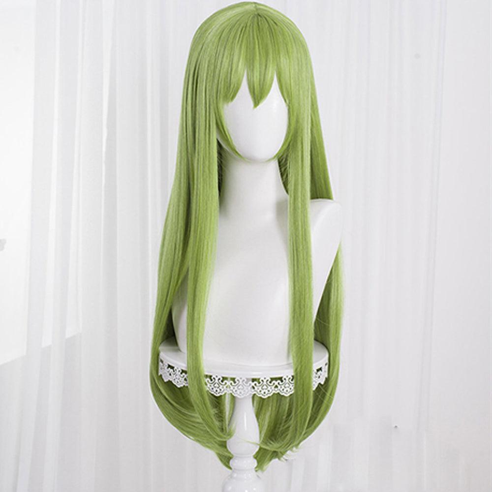 coscrew anime code geass c c green long cosplay wig mm68