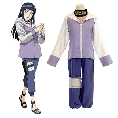 anime naruto hyuuga hinata shippuden ninja accessories set cosplay costume