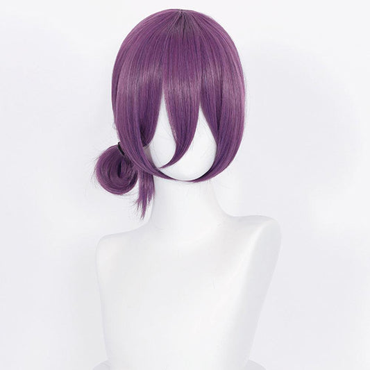 coscrew anime chainsaw man rezebomb purple medium cosplay wig mm38