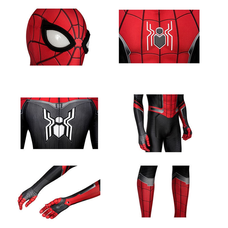 movie spider man far from home peter parker spiderman cosplay costume jumpsuit