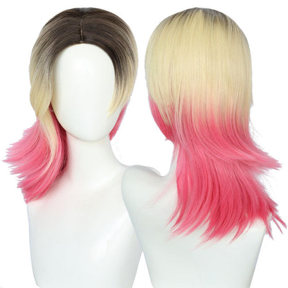 spider man across the spider verse gwen stacy deeppink gradient cosplay wigs