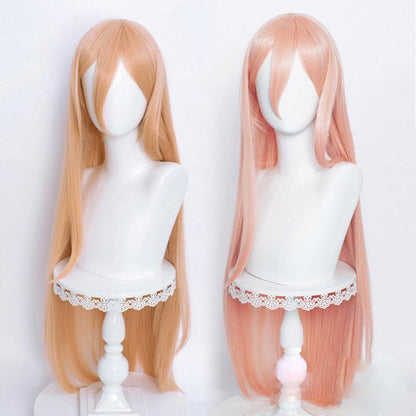 coscrew Anime Chainsaw Man Power Pink Long Cosplay Wig MM33 - coscrew