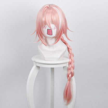 coscrew Fate/Apocrypha Astolpho Pink And White Ombre Braid Anime Cosplay Wigs 235L - coscrew