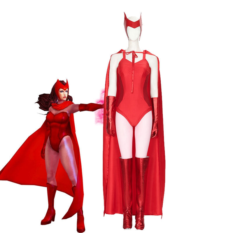 movie wanda vision wanda maximoff full set cosplay costumes