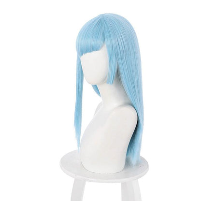 anime jujutsu kaisen kasumi miwa long blue cosplay wigs
