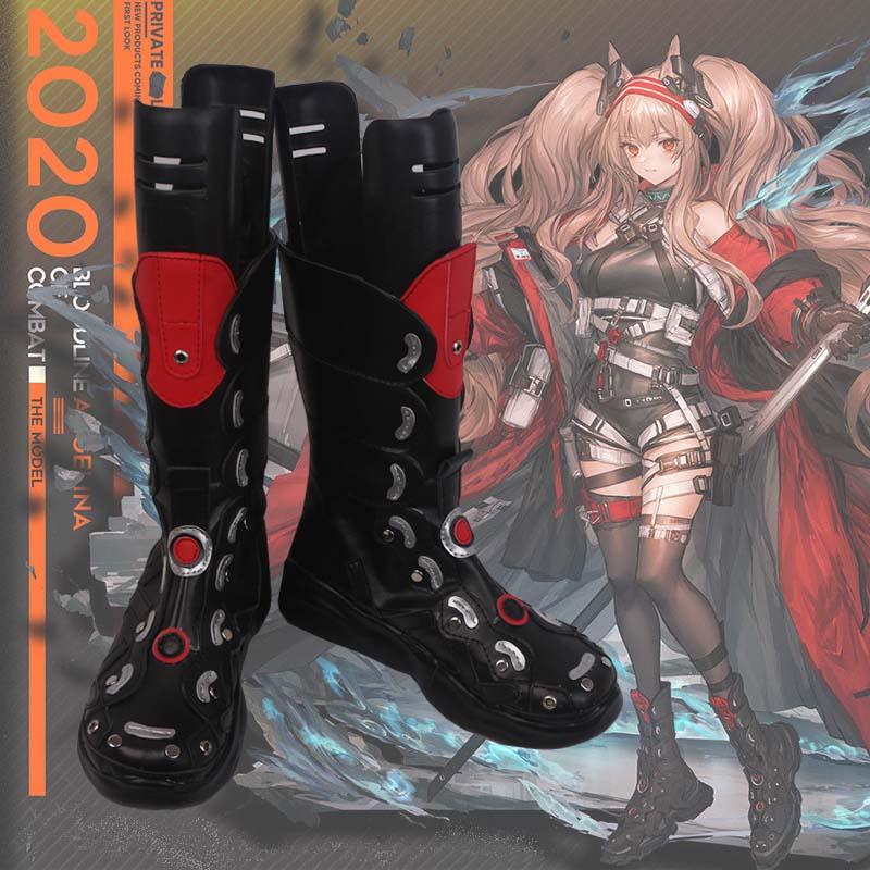 Arknights Angelina Game Cosplay Boots Shoes for Carnival Anime Party - coscrew