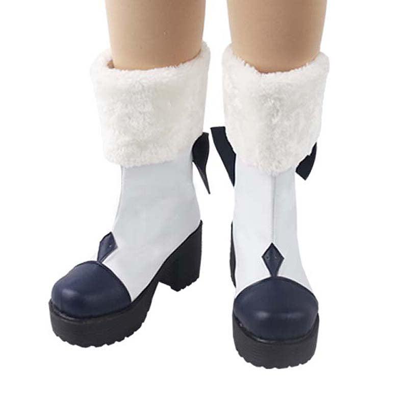 V Hatsune Miku SNOW MIKU Anime Black and White Cosplay Boots Shoes - coscrew