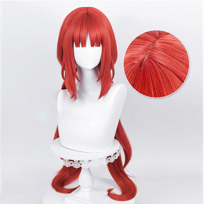 coscrew anime genshin impact nilou red long cosplay wig 539h