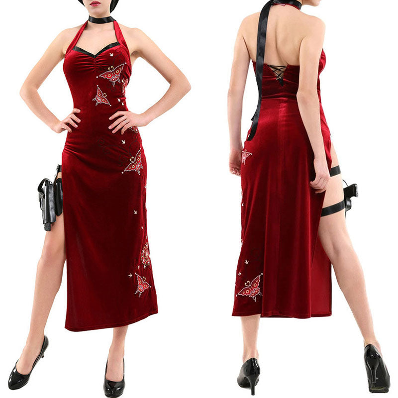 resident evil 4 ada wong cheongsam cosplay costumes