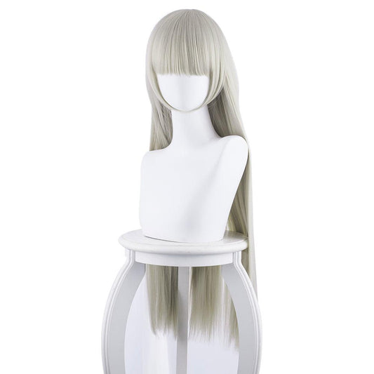 coscrew anime cheating allowed momobami ririka cinerous long cosplay wig 441d