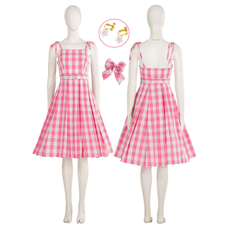 barbie movie 2023 barbie pink dress cosplay costumes