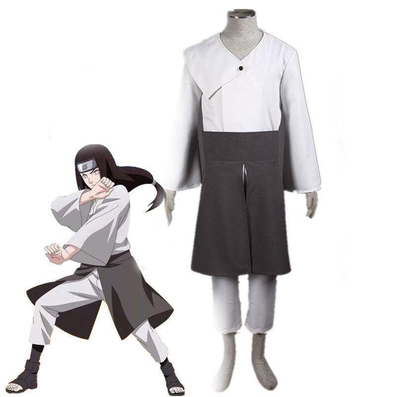 anime naruto hyuga neji ninja battle set outfit halloween cosplay costume