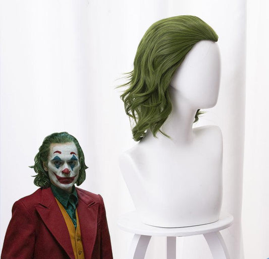 coscrew movie joker cosplay wig joaquin phoenix green synthetic hair 405j