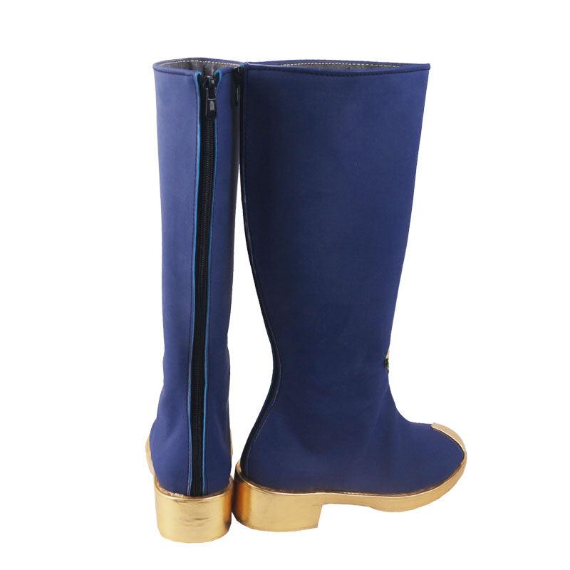 sky children of the light winter season game cosplay boots navy blue shoes