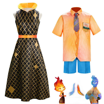 Movie Elemental Ember and Wade Adult and Children Cosplay Costume