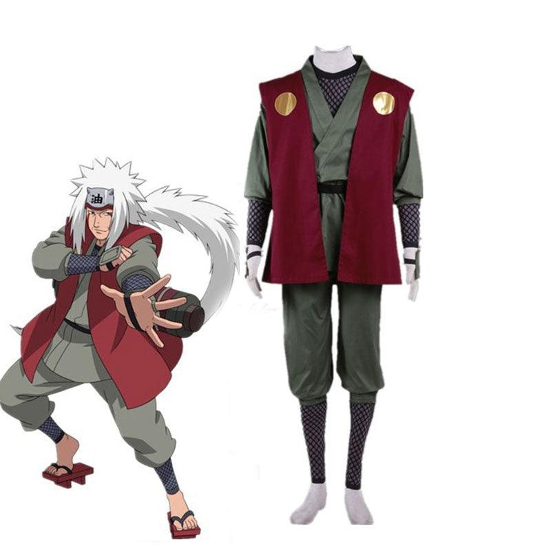 anime naruto jiraiya ninja set cosplay costume