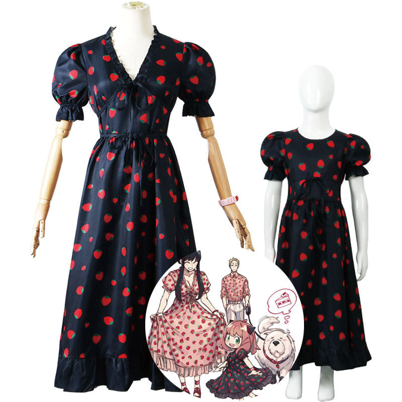 anime spy family anya forger floral dress cosplay costume