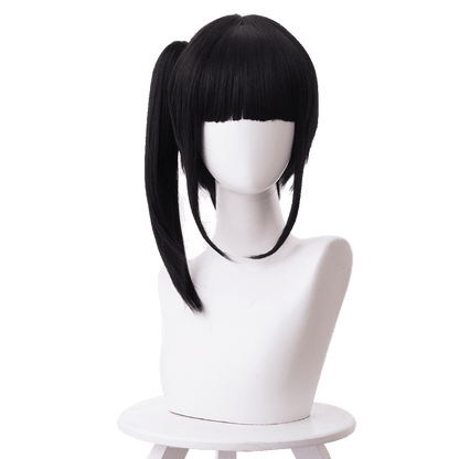 coscrew anime demon slayer tsuyuri kanao black short cosplay wig 487j