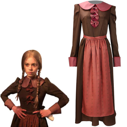 The Addams Family Goody Addams Brown Dresses Cosplay Costumes