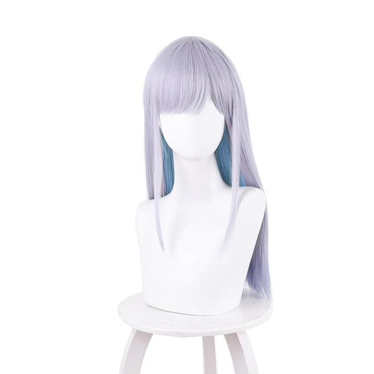 anime aharen san wa hakarenai aharen reina cosplay wig grey purple with inner blue 512c
