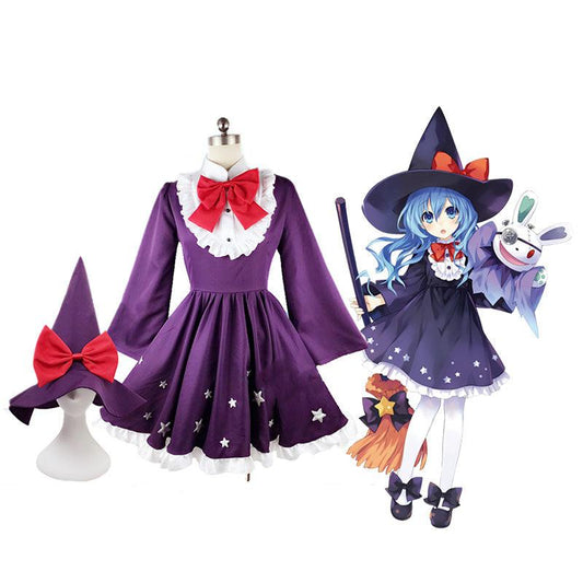 Anime Date A Live Yoshino Himekawa Halloween Witch Outfits Cosplay Costume
