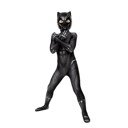 movie captain america civil war black panther children jumpsuit cosplay costume