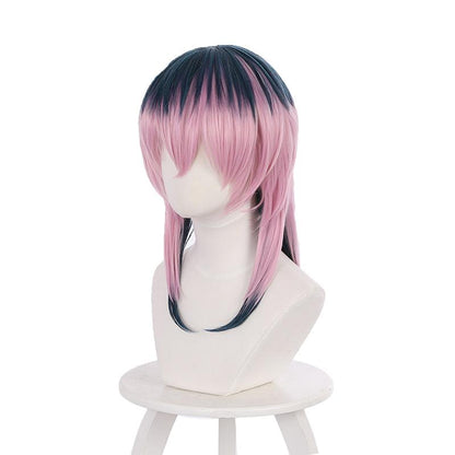 anime tokyo revengers rindo haitani dark blue gradient pink cosplay wigs