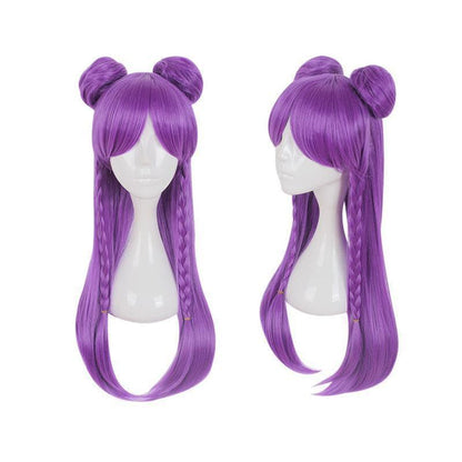 lol kda skin kaisa 65cm long straight purple cosplay wigs