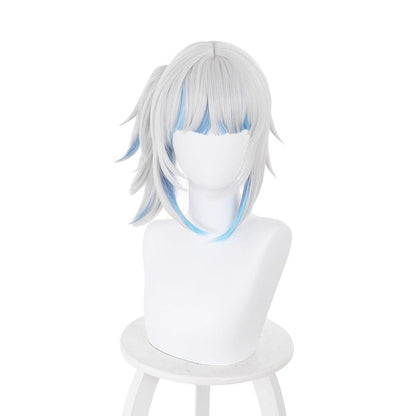 coscrew hololive virtual vtuber gawr gura white and blue medium cosplay wig 444c