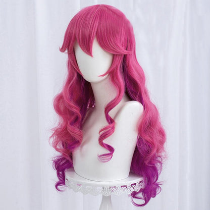 coscrew league of legends blossom ahri pink long game cosplay wig mm52