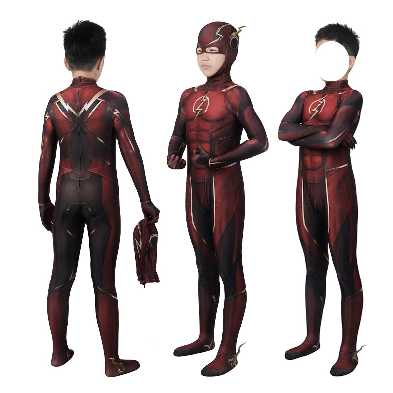 injustice 2 the flash jumpsuit kids cosplay costumes