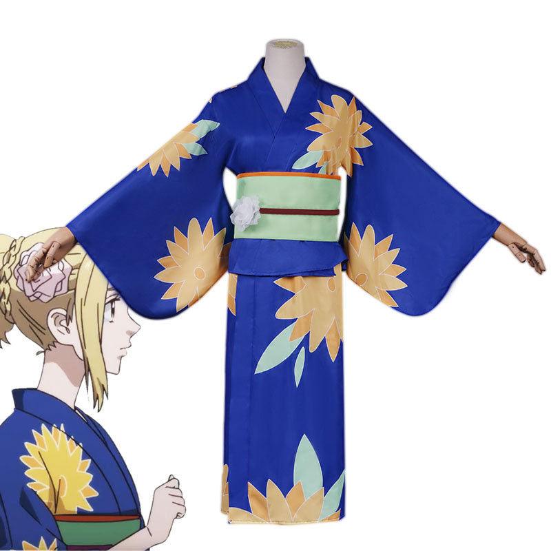 Anime Tokyo Revengers Emma Sano Kimono Fullset Cosplay Costumes - coscrew