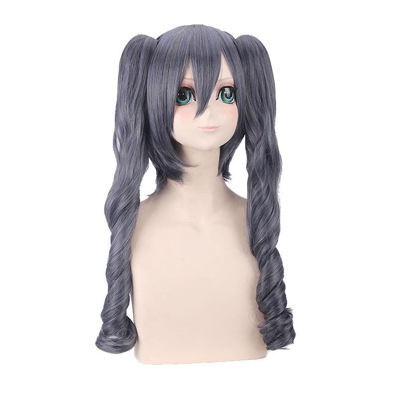 anime black butler ciel phantomhive long black and gray cosplay wigs