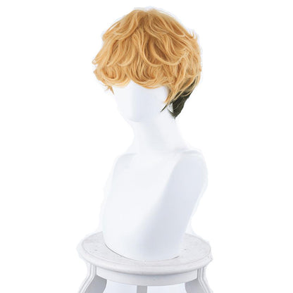 From Today, It's My Turn!! Mitsuhashi Takashi Yellow gradient black Short Cosplay Wig 484C - coscrew
