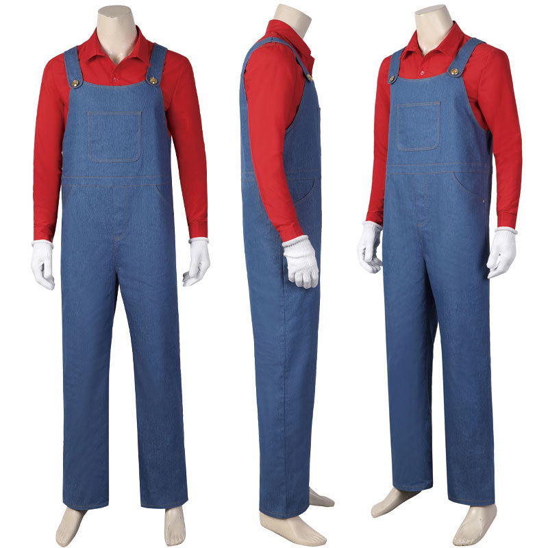 the super mario bros movie 2023 mario style mario cosplay costumes