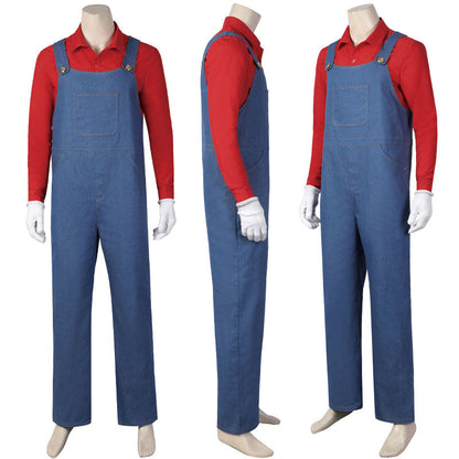 the super mario bros movie 2023 mario style mario cosplay costumes