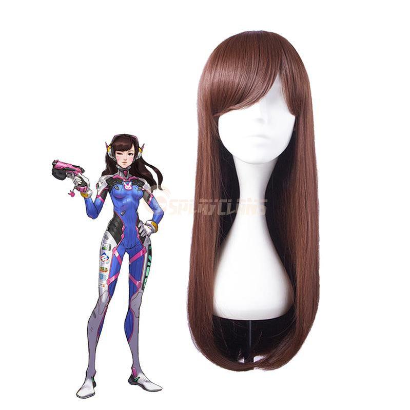 ow game d va hana song cosplay wigs long hair wigs