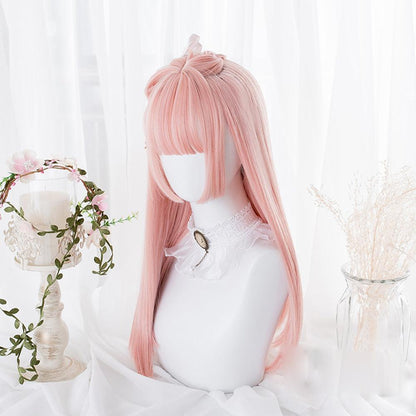coscrew Rainbow Candy Wigs Pink Long Lolita Wig LOLI-ZYA187 - coscrew