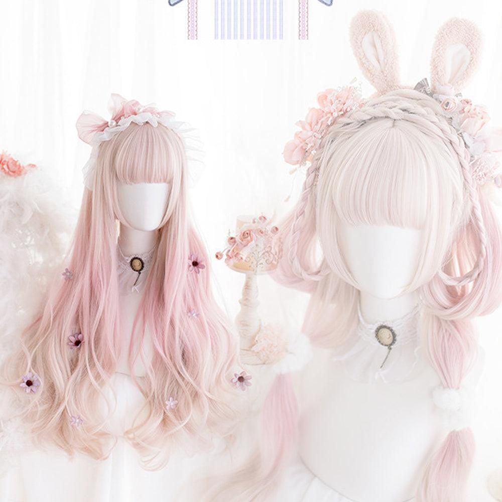 coscrew rainbow candy wigs pink long lolita wig loli zya88