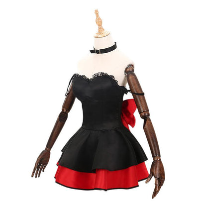anime date a live kurumi tokisaki black cat maid dress cosplay costume