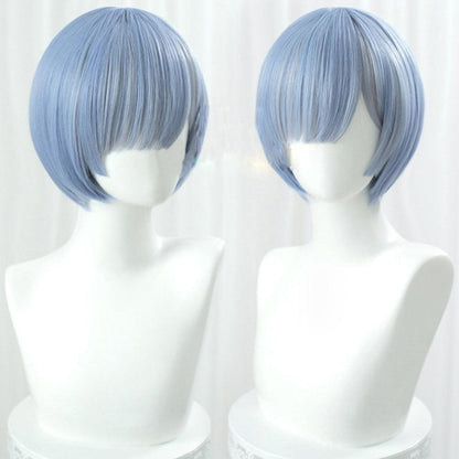 Anime Re:Life in a different world from zero wig Rem Blue Short Cosplay Wig MM74 - coscrew