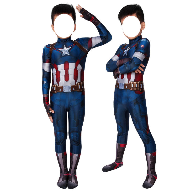 age of ultron captain america kids jumpsuit cosplay costumes