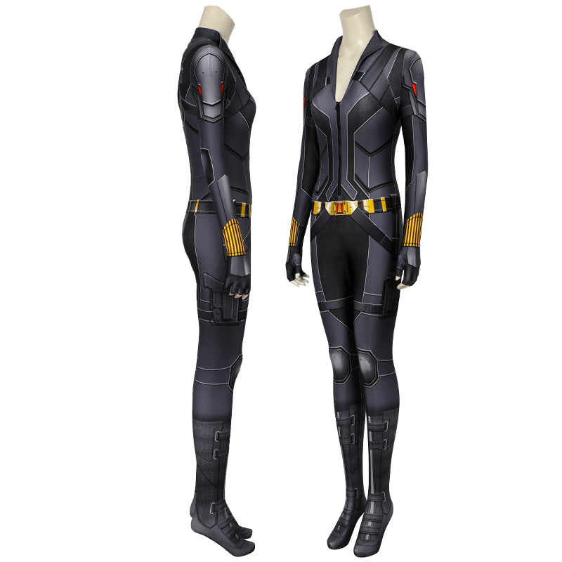 black widow natasha romanoff black jumpsuit cosplay costumes