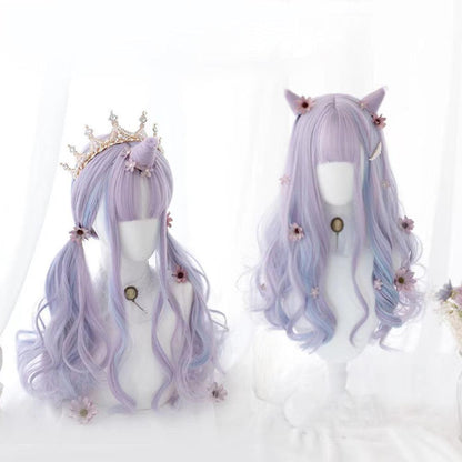 coscrew rainbow candy wigs pink purple long lolita wig loli zya181