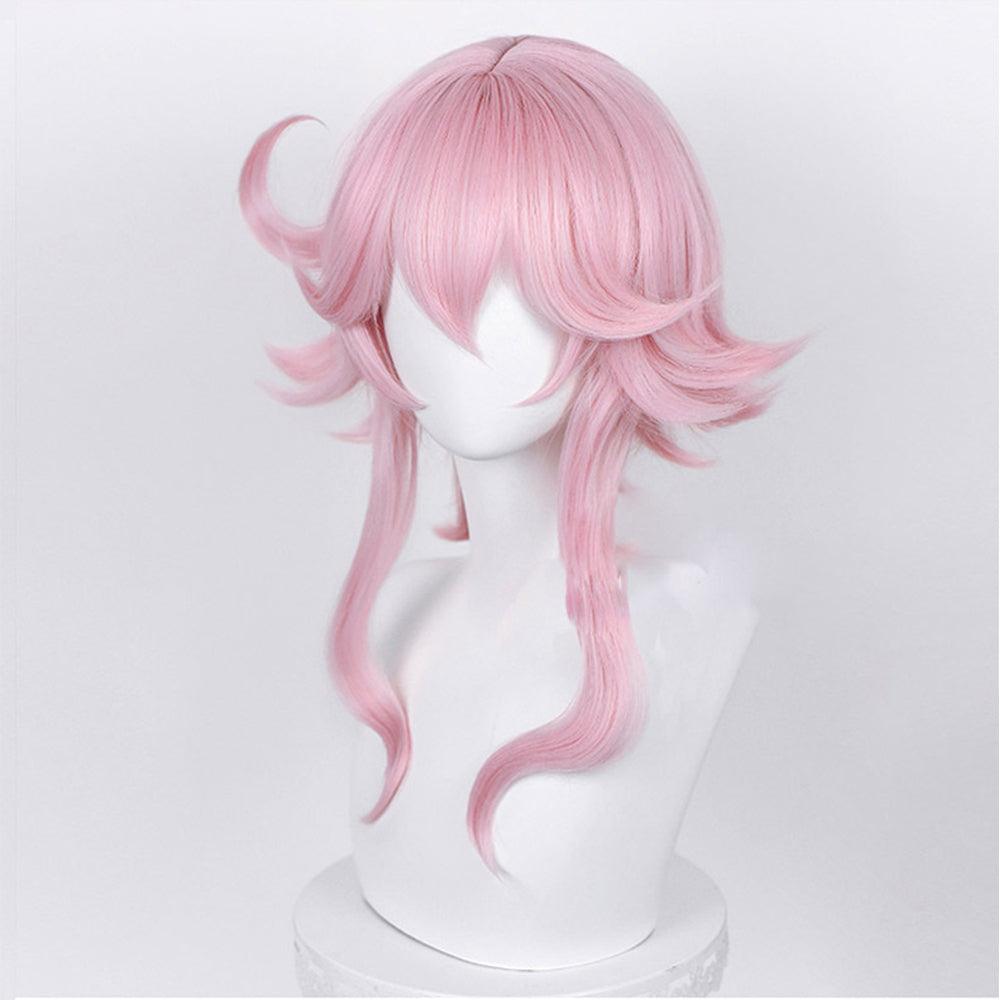 coscrew anime genshin impact dori pink medium cosplay wig mm02