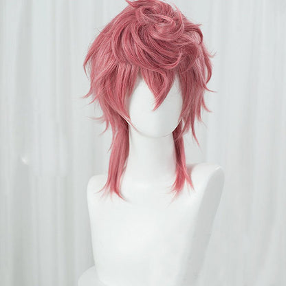 coscrew anime jojos bizarre adventure trish una pink medium cosplay wig mm48