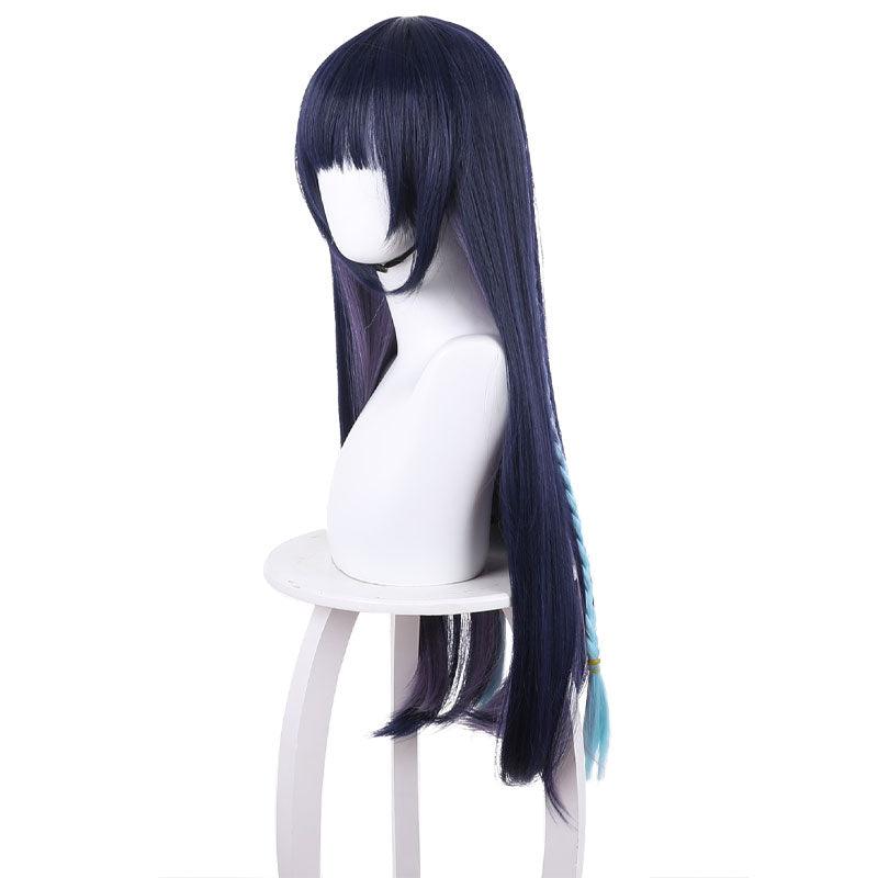 game genshin impact yun jin long dark purple cosplay wigs