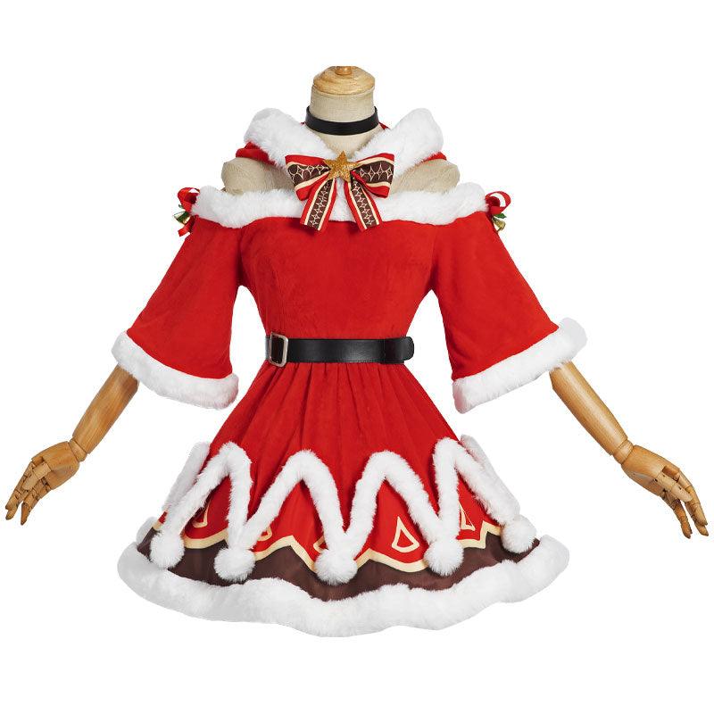 Game Genshin Impact Christmas Barbara Cosplay Costumes - coscrew